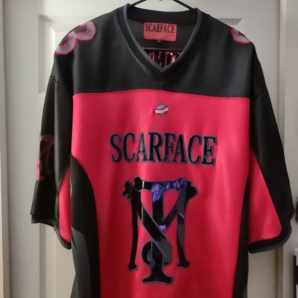 Men's Authentic Scarface Aka Tony Montana Football Jersey Size Large